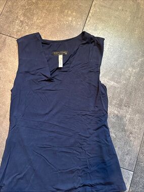 Final Touch Navy Sleeveless V-Neck Tank Top